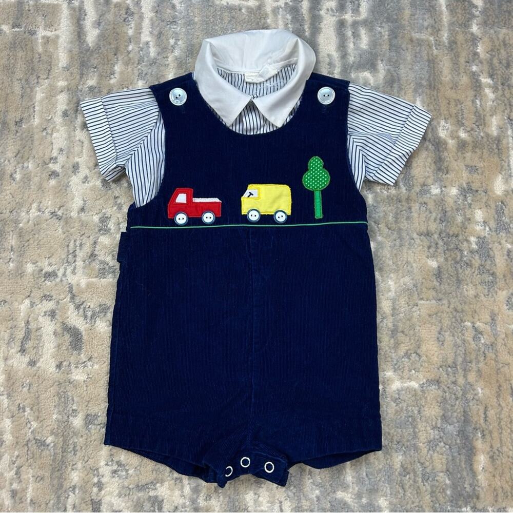 Vintage Baby Togs 1970’s 2 Piece Corduroy Shirt & Romper Overalls Size 24 month